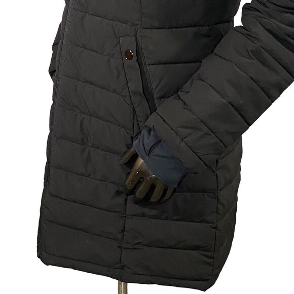 Halitech Lightweight Hooded Stretch Puffer Coat Womens Size Medium with Pockets - Picture 3 of 8
